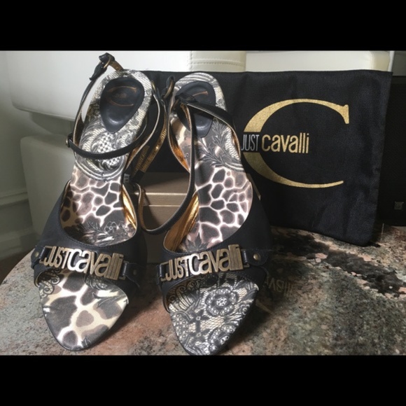 Just Cavalli Cross Ankle Strap Sandal, US 9.5 - Picture 1 of 8